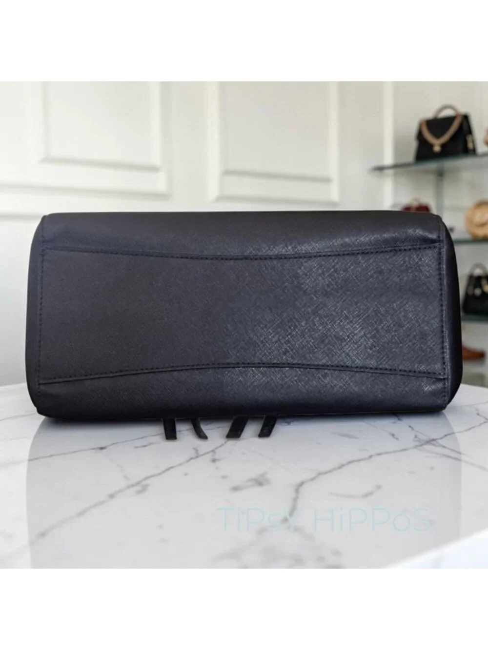 Tory Burch Black Stefano Leather Robinson Shoulder Bag